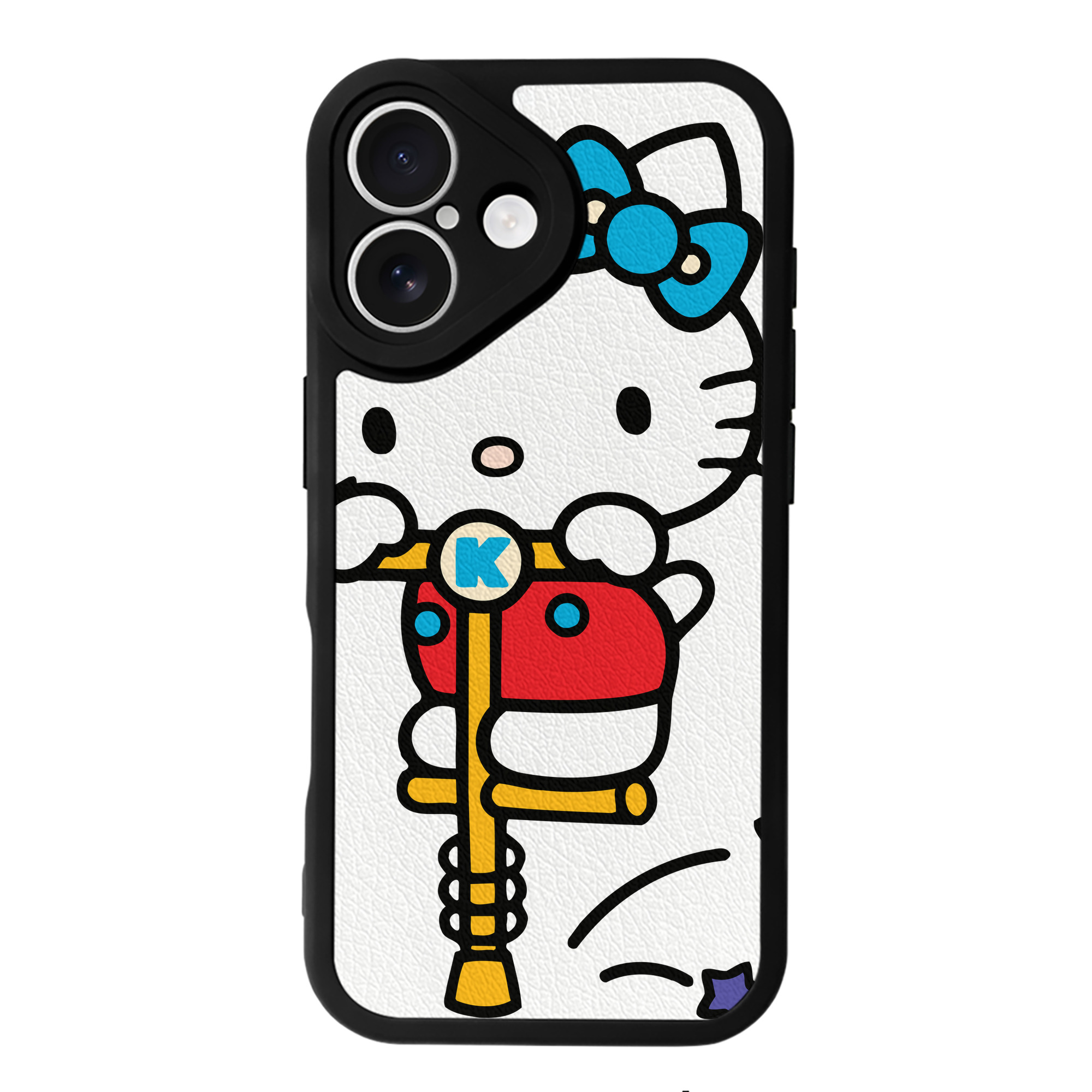 （画像用） Hello Kitty ハローキティ 【iPhone 16シリーズ対応】シリコンスマホケース（レザー調） 材質：シリコン
